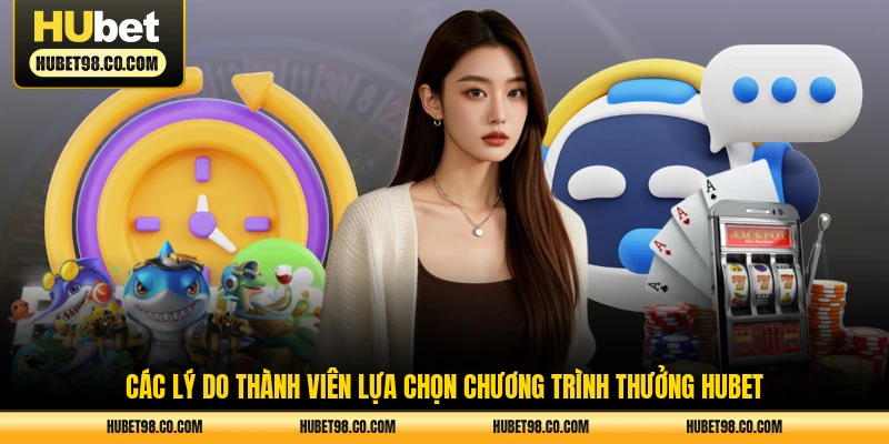 Các lý do thành viên lựa chọn chương trình thưởng HUBET